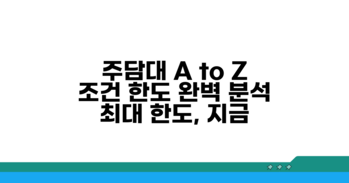 주택담보대출 조건과 한도 상세 분석