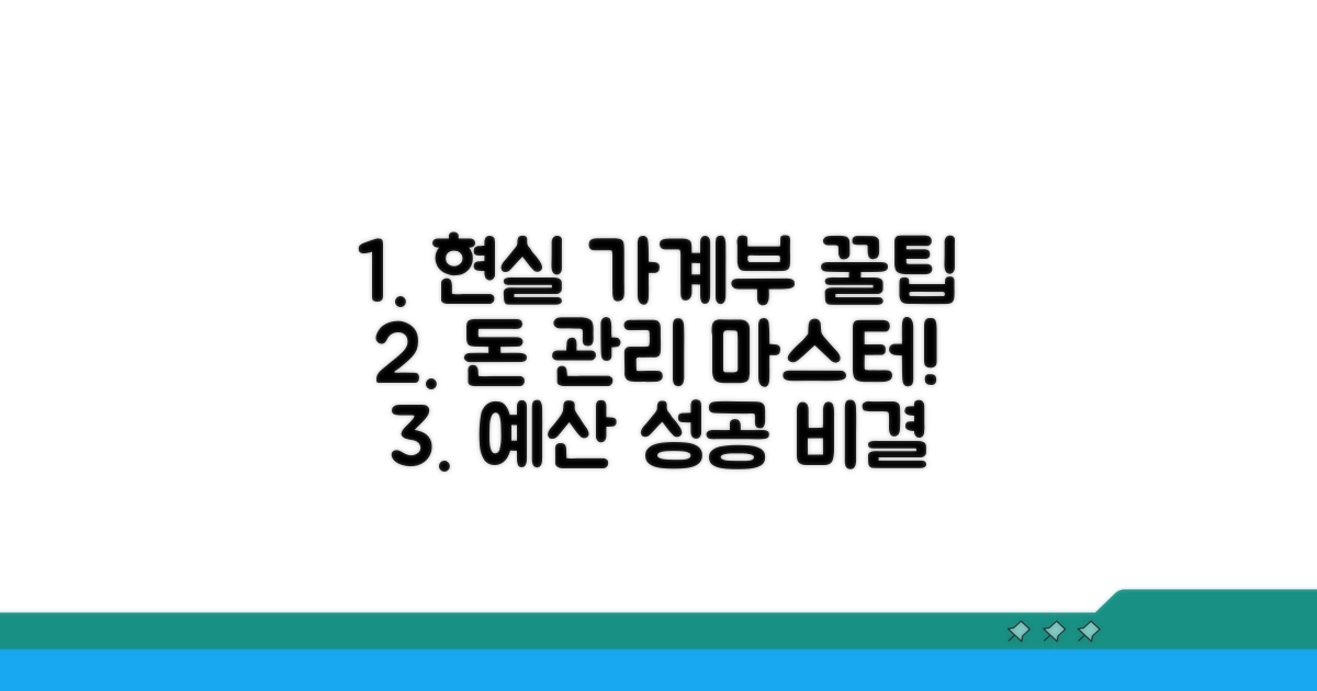 현실적인 가계 예산 계획 세우기