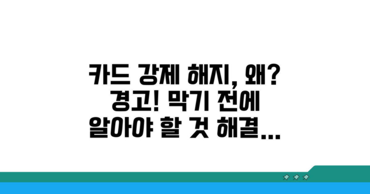 카드 강제 해지 원인과 대처법
