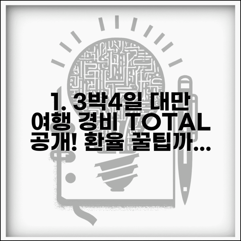3박4일 대만 여행 경비 항목별 정리 | 숙박, 교통, 식비 공개 및 환율 팁