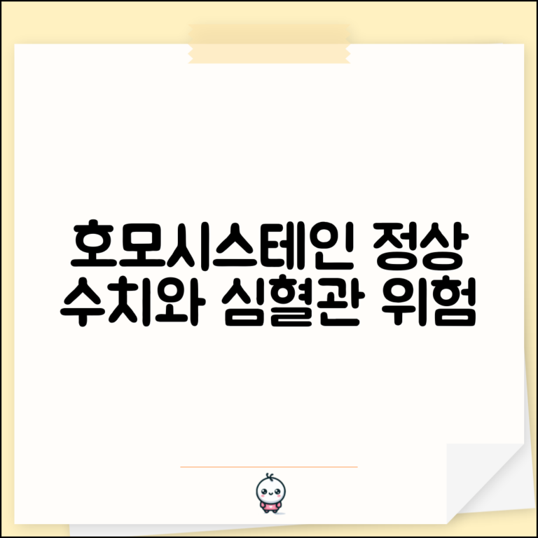호모시스테인 정상 수치와 심혈관 위험 | 수치 해석 및 관리 방법 총정리