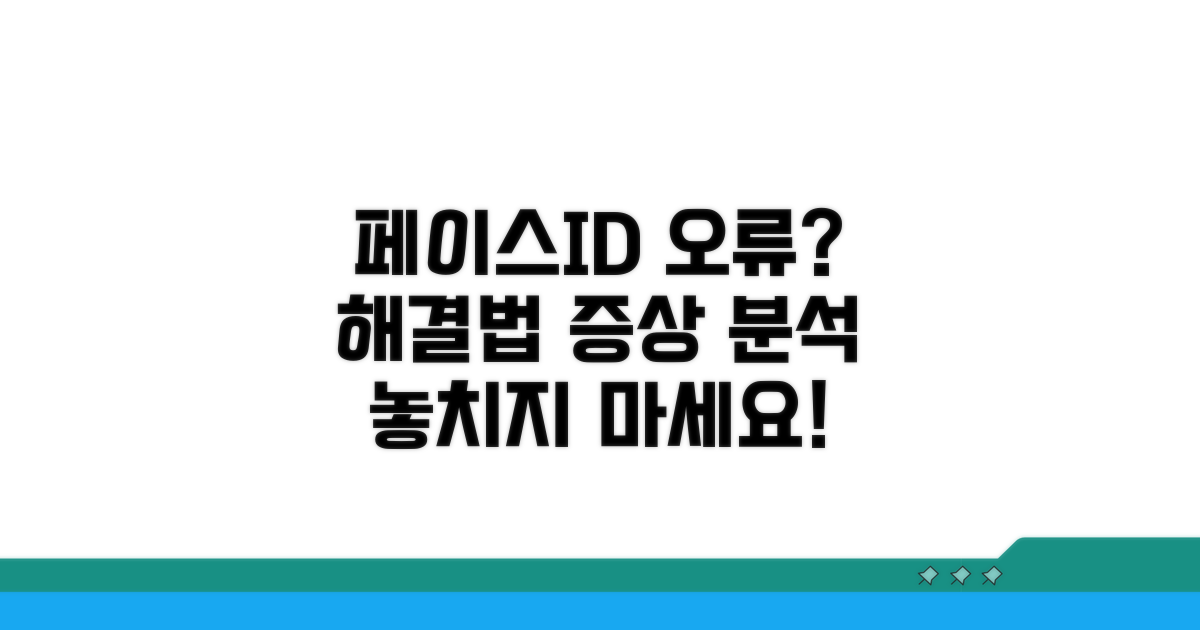 페이스ID 실패 원인과 증상 분석