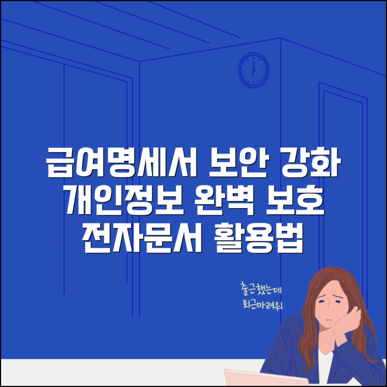 급여명세서 발송 보안 강화 방법 | 개인정보 보호 및 전자문서 활용 가이드