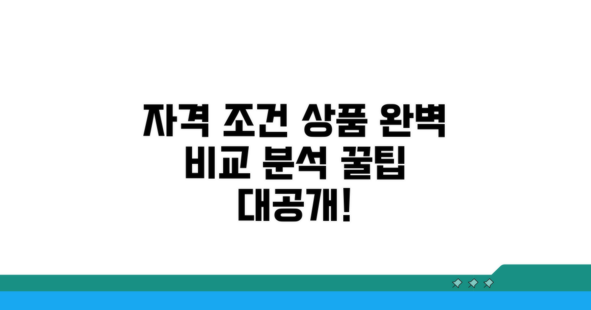 자격 조건과 상품 비교 분석