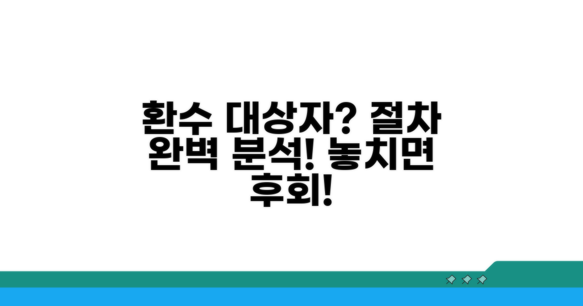 환수 대상자, 환수 절차 완벽 가이드