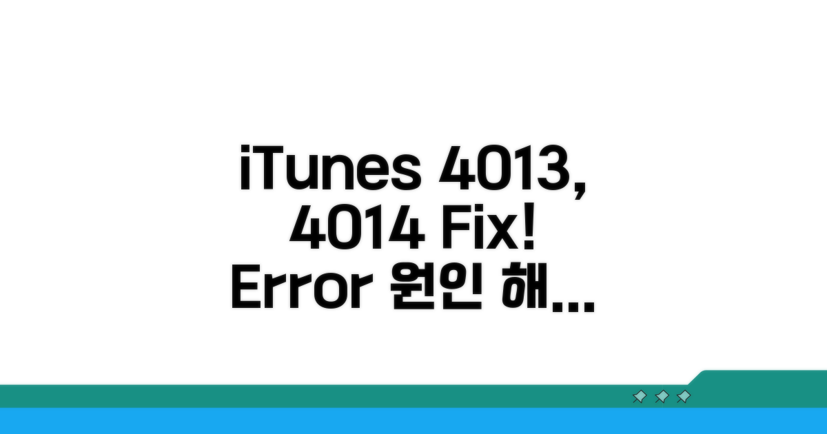 iTunes 오류 4013 4014 원인 분석