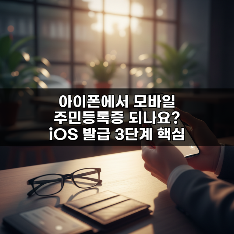 아이폰에서 모바일 주민등록증 되나요? iOS 발급 3단계 핵심 총정리