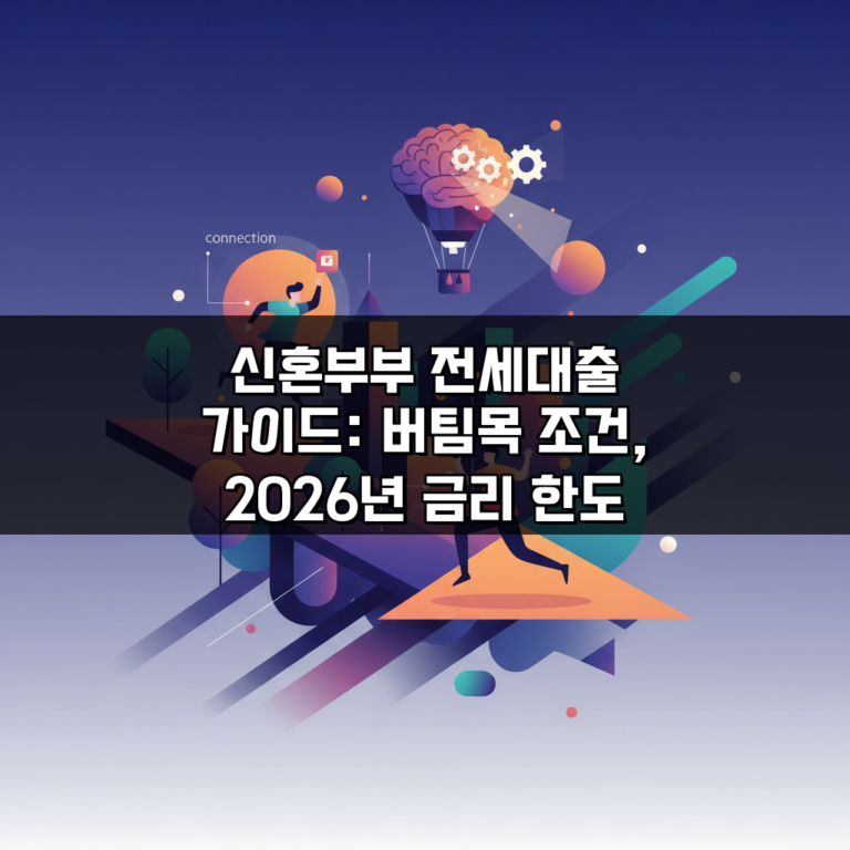 신혼부부 전세대출 가이드: 버팀목 조건, 2026년 금리 한도 신청방법 총정리