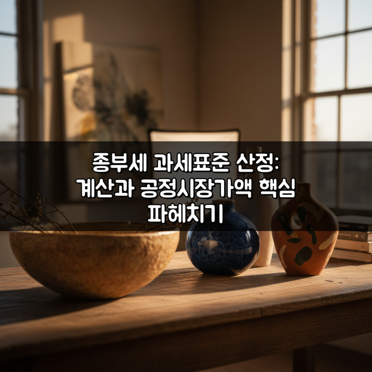 종부세 과세표준 산정: 계산과 공정시장가액 핵심 파헤치기