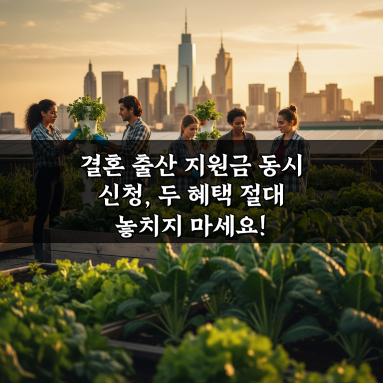 결혼 출산 지원금 동시 신청, 두 혜택 절대 놓치지 마세요!