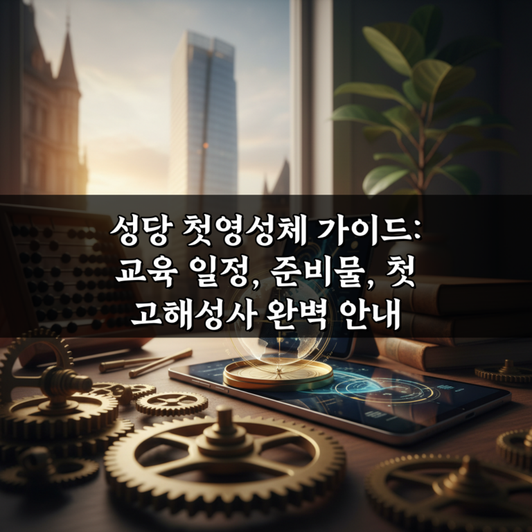 성당 첫영성체 가이드: 교육 일정, 준비물, 첫 고해성사 완벽 안내
