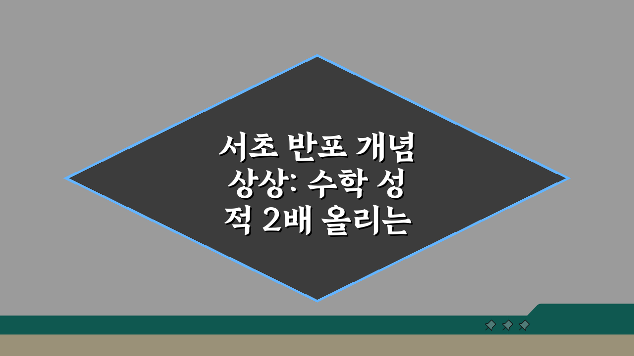 서초 반포 개념상상: 수학 성적 2배 올리는 3가지 전략 (수강료/내신/수능)