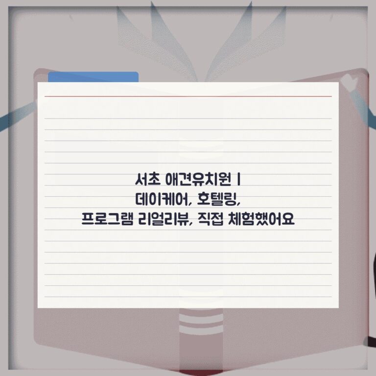 서초 애견유치원 | 데이케어, 호텔링, 프로그램 리얼리뷰, 직접 체험했어요