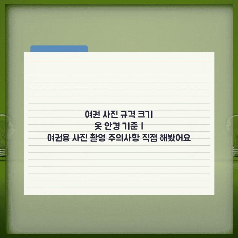 여권 사진 규격 크기 옷 안경 기준 | 여권용 사진 촬영 주의사항 직접 해봤어요