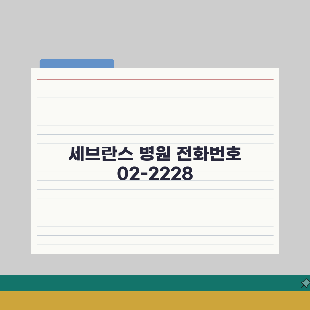 세브란스 병원 전화번호 02-2228-5114 | 서대문구 신촌동 연세대학교 세브란스병원