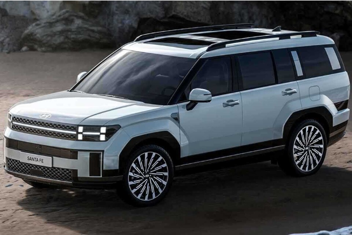 현대 싼타페 중형 SUV 외관
