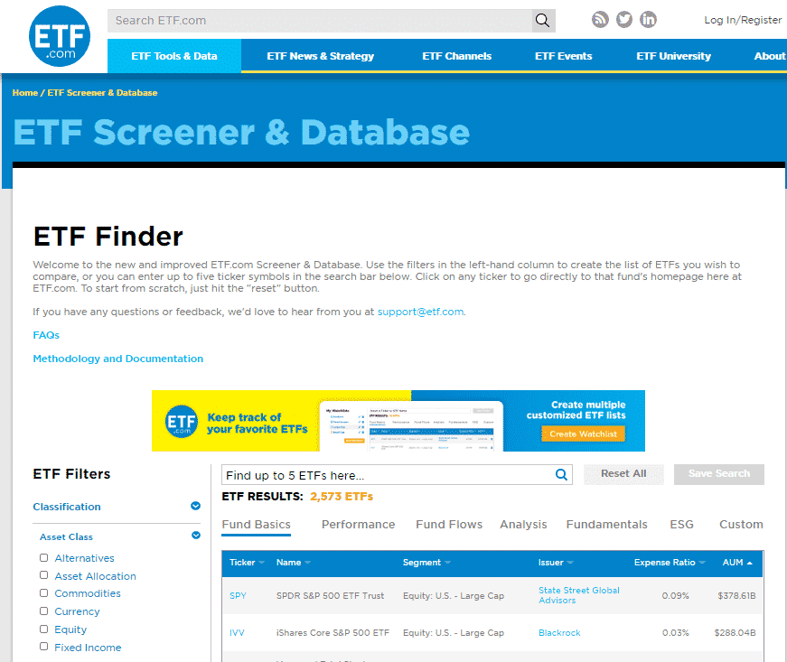 미국 ETF 정보를 제공하는 ETF.com